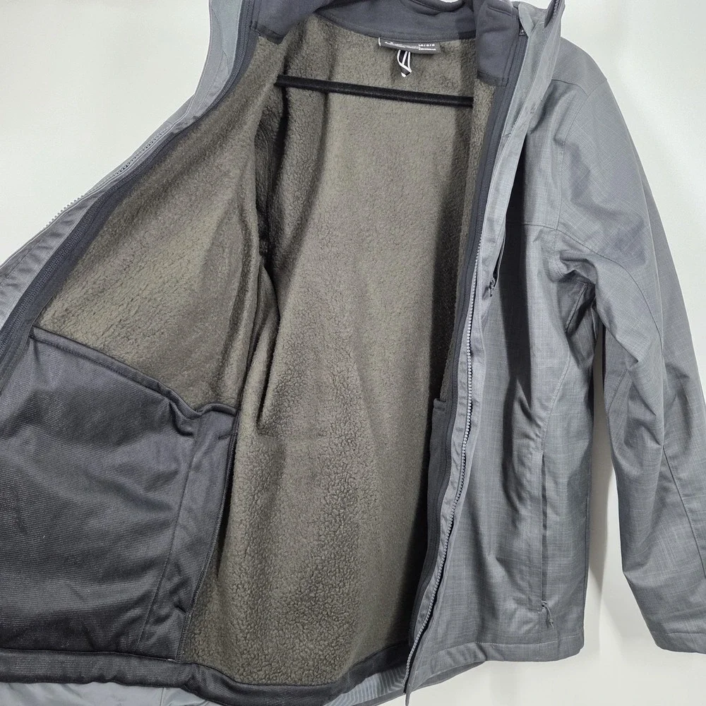 Under Armour Jacket Mens L Storm 2 Cold Gear Infared Gray Hooded Shell Fleece